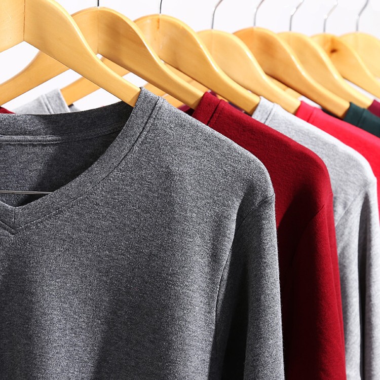 Micro-Supply Products Men's Chicken Heart Collar Autumn Clothes and Pants Cotton Suit V-Neck Thin Line and Throw Pants Thermal Underwear