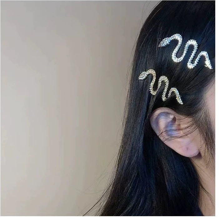 Заколка Hairgrip, ретро-золотистая вода, челка, европейский стиль