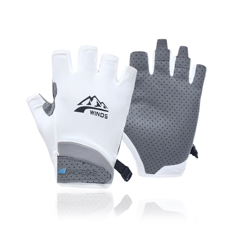 Ice silk gloves sports fitness riding gloves half finger touch screen fishing gloves breathable sunscreen gloves for men and women_maomaolike.com