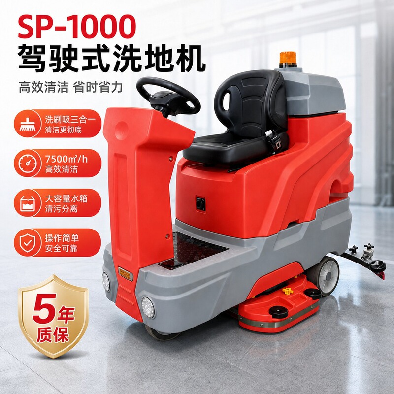Industrial Floor Scrubbers, Ride-On Floor Scrubbers for Factory Workshops, Industrial Floor Scrubbers for Property Parking Lots, and Sweepers