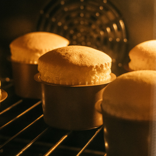 French bakery heightened straight muffin cup mold independent pudding cup cake mold household baking tools 6 pieces