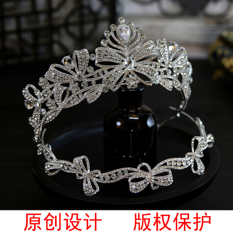Removable tiara for bride with zircon