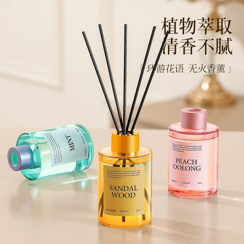 Aceite esencial de aromaterapia sin fuego para el hogar, desodorización duradera de alta gama, decoración de fragancias de hotel, plantas para el hogar, aromaterapia de ratán