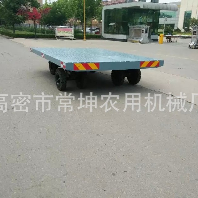 重型平板车    10吨叉车牵引拖车     压配式实心胎    质优价廉
