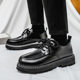 2025 Spring New Retro Black Fashionable plus size Casual Men's Shoes British Business Leather Shoes Dress Work Shoes