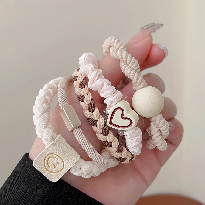 alta elasticidad duradera engrosada temperamento cabello de cola de caballo de cabello de correa de goma