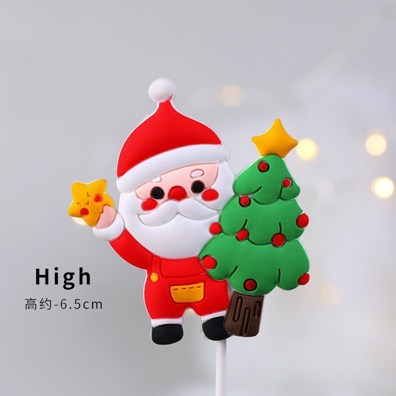 著作権クリスマスケーキ装飾装飾品ソフトゲルクリスマス楽しい老人雪だるまヘラジカクリスマスツリーパーティープラグイン|undefined