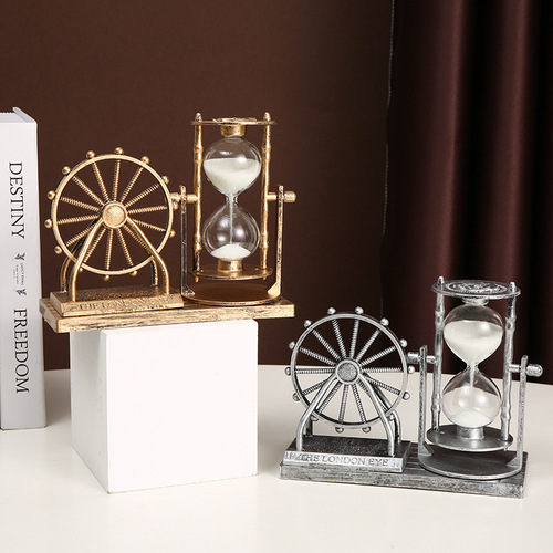 Ferris wheel hourglass creative student gift retro nostalgic home decoration living room ornaments birthday gift for men and women