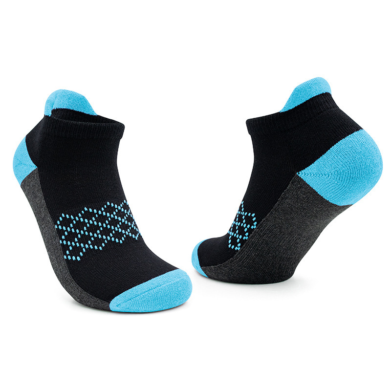 Cross-Border Popular Sports Short Socks Men's Large Size Mesh Breathable Sweat-Absorbent Short Running Socks Thickened Towel Bottom