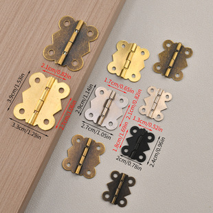 Antique Butterfly Small Hinge Cabinet Hardware Accessories Lace Hinge Hinge Wooden Box 90 Degree 180 Degree Hinge