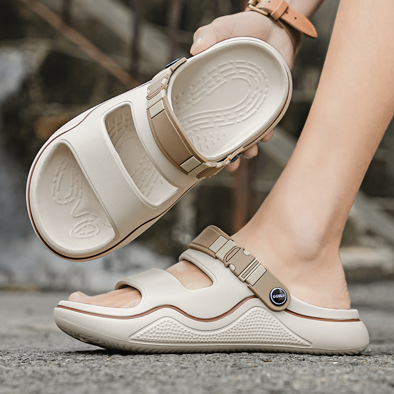 Sandalias de pelo para hombre verano nuevo estilo deportivo nuevo estilo de conducción zapatillas de doble uso al aire libre para hombre zapatos de playa de gran tamaño