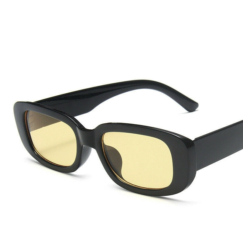 Sunglasses (TikTok) Rectangular Hip-Hop Style, Fluorescent Lenses, Solar-Activated