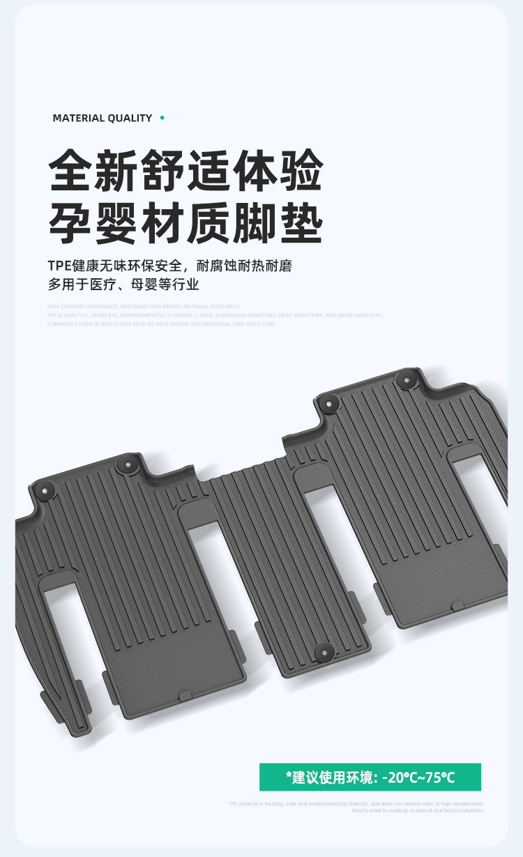 Suitable for 22-26 Models of Zeekr 009/25 Models of Volvo Em90 Car Floor Mats, Full Tpe Floor Mats, and Trunk Mats