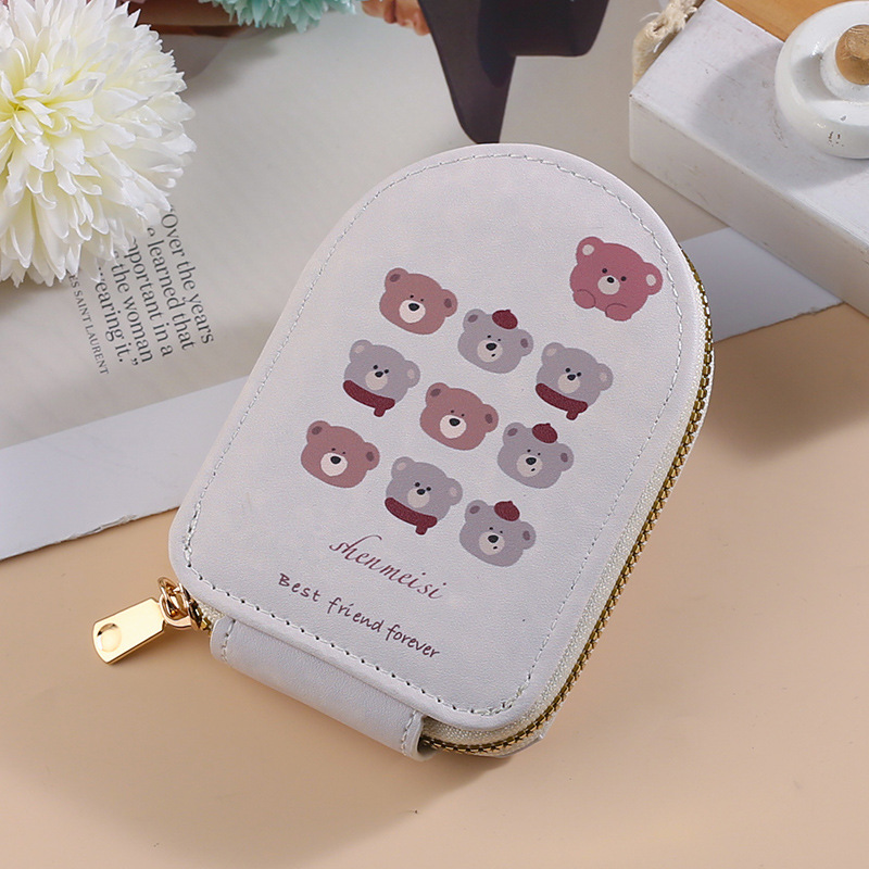 Ventas transfronterizas de dibujos animados donuts bolsa de tarjetas de órgano para mujeres tarjetas de órgano compactas de tarjetas de tarjetas múltiples bolsas de cambio