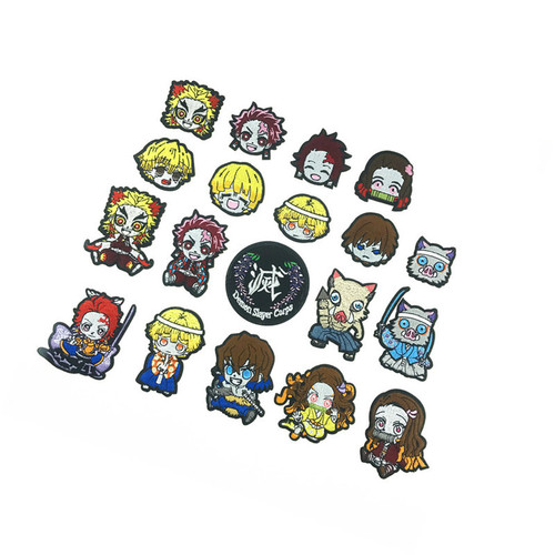 Factory Direct Supply Cross-Border Wholesale Demon Slayer Cute Cartoon Anime Embroidery Fabric Patch Badges Computer Embroidered Stitches