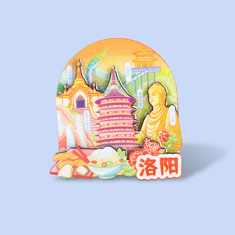 中国都市人気観光名所木製冷蔵庫マグネットカスタマイズされた文化的で創造的な北京パンダ diy マグネット強力な吸引|undefined