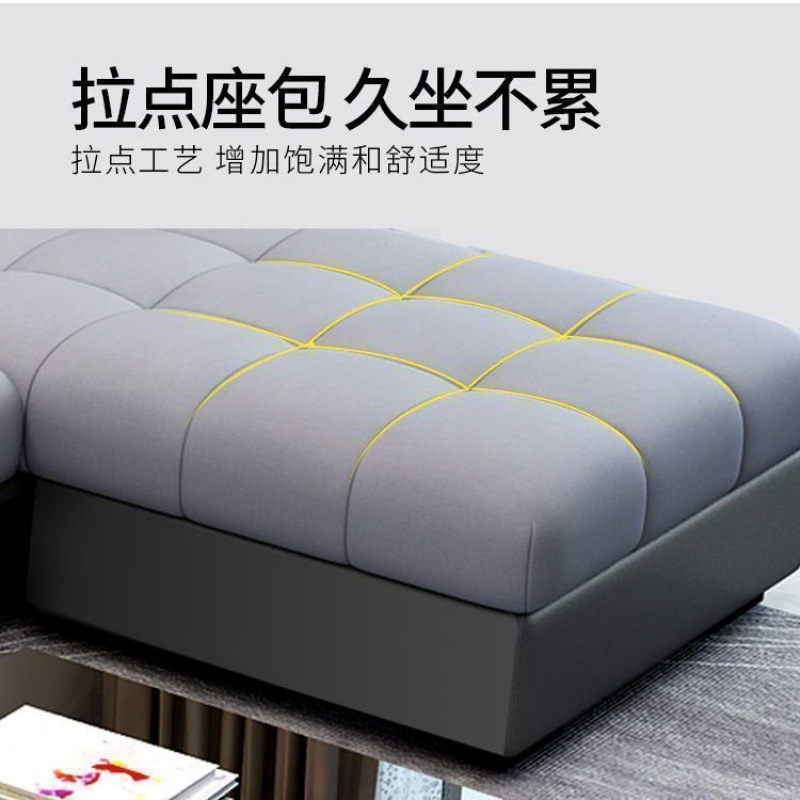 布ソファーセットの賃貸住宅の小戸型現代客間家具がシンプルで折り畳み可能な布芸ソファー両用|undefined