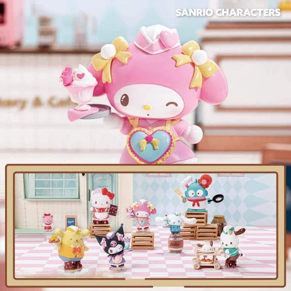 Sanrio family roller skating Western restaurant series blind boxes [Please take 6 photos of the end box]