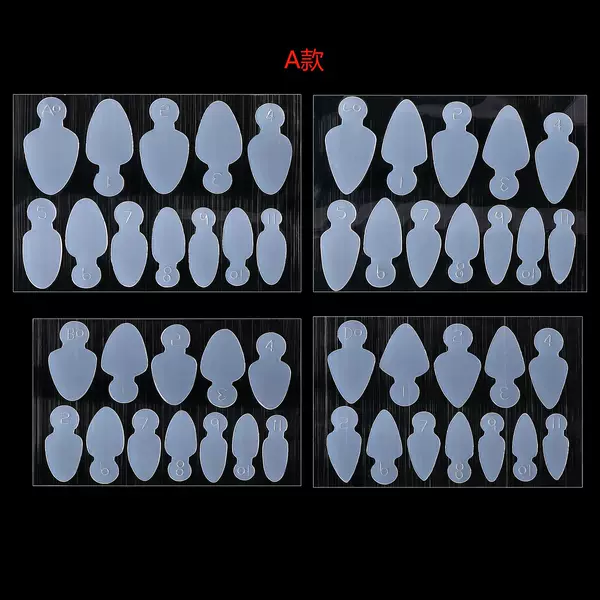 Cross-border supply of hot new nail art Crystal Nail film paper-free holder extension glue nail mold 12 pieces of nail mold French paste