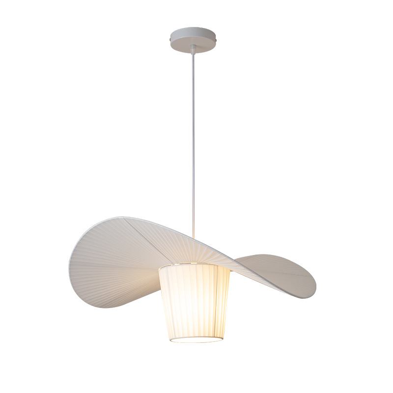 Lámpara de araña de sala de estar nórdica estilo crema moderna lámpara de tela minimalista comedor estilo antiguo francés ins dormitorio lámpara principal