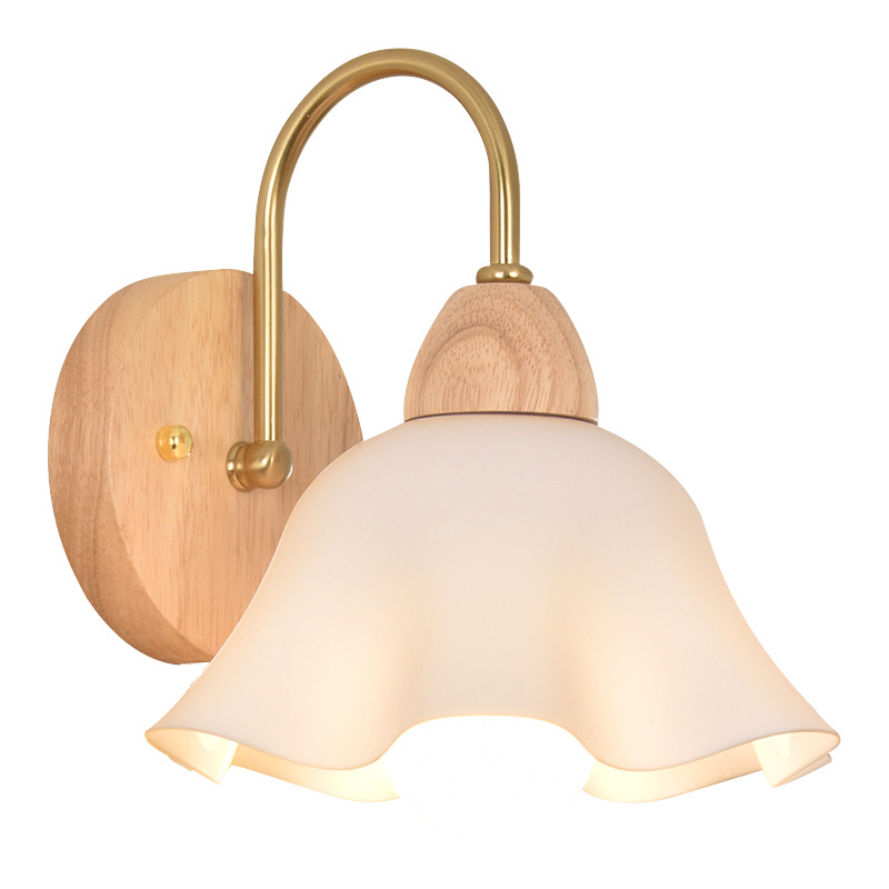 Lámpara de noche Lámpara de pared Dormitorio 2025 Nuevas flores Lámpara de pared de fondo de sala de estar Luz de lujo Entrada Escalera Lámpara de pared 271