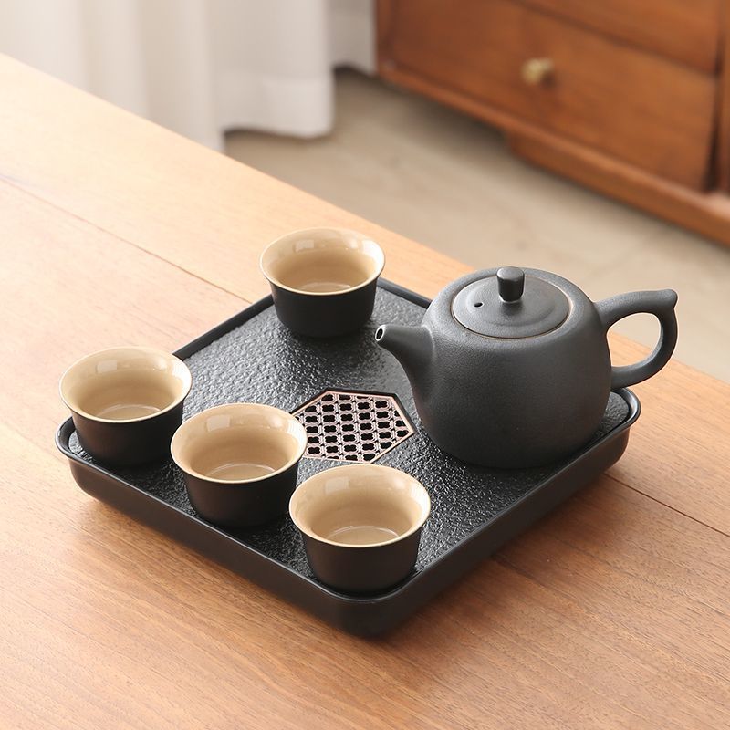 한방냄비 250ml+4컵+차쟁반