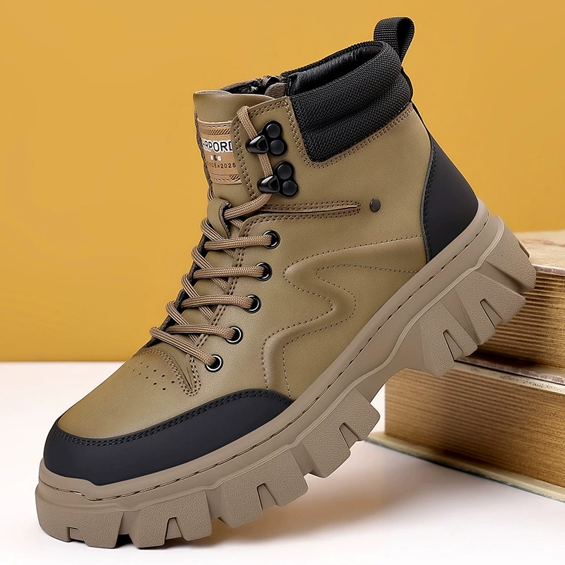 Зимние утеплённые ботинки (Martens) LS7078, высокая голень, плюшевая подкладка, размеры 38–44