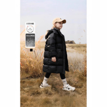 【行走的棉被】女童长款连帽羽绒服中大童冬季加厚保暖潮外套过膝