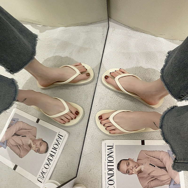 Тайп, шлепки, пляжные нескользящие модные тапочки, универсальная подошва, пляжный стиль, интернет-знаменитость