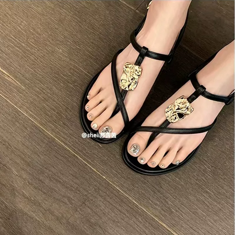 Retro summer sandals, french style