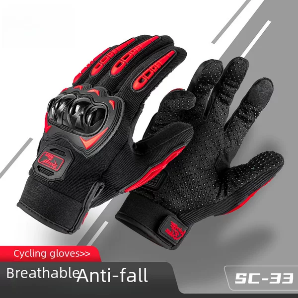 Touch screen spring and summer motorcycle riding Knight motorcycle Knight gloves anti-fall hard shell protective off-road gloves