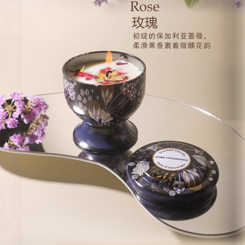 Aromatherapy Dried Flower Candle Export Bedroom Long-Lasting Fragrance Home Gift Box Living Room Decoration Set High-End Souvenir Decoration
