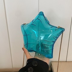 跨境新款透明五角星链条女包日常个性亚克力包简约单肩斜挎包批发