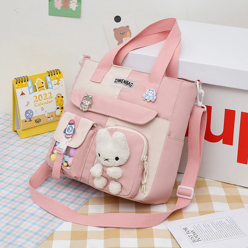 School shoulder bag, handheld capacious waterproof one-shoulder bag for elementary students, 0.42 kg