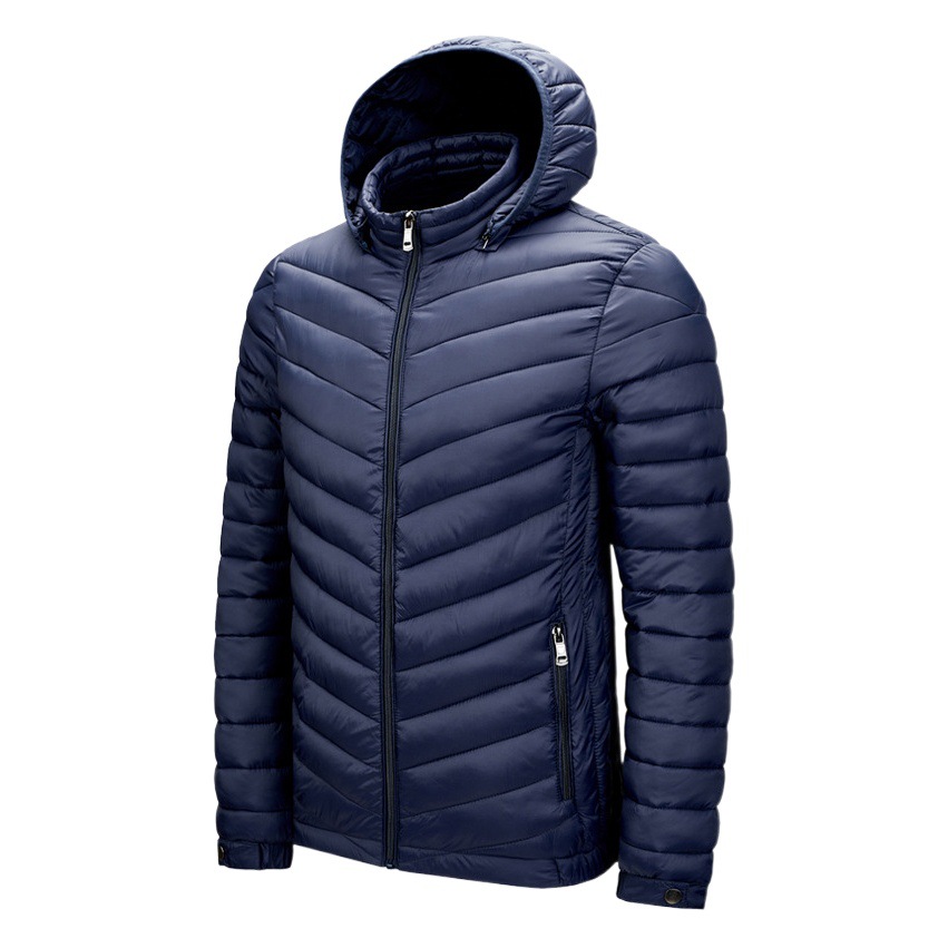 2021 en stock ropa de costilla de talla grande ropa ligera de algodón acolchado ropa suelta de otoño e invierno acolchada de algodón para hombres transfronteriza exclusiva para Amazon