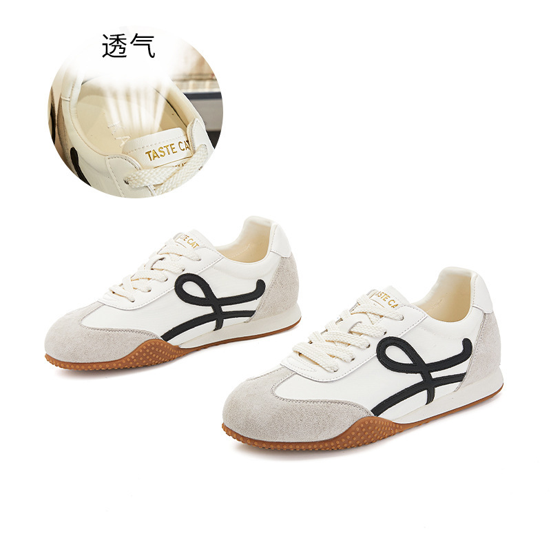 Ballet deportivo de otoño zapatos de suela gruesa para mujeres zapatos de entrenamiento de cuero nuevo estilo universal para mujeres zapatos casuales para mujeres
