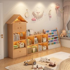 趣味の本棚の棚が床に落ちた幼稚園のおもちゃの絵本の収納棚家庭用寝室の子供のアイデアの本の戸棚