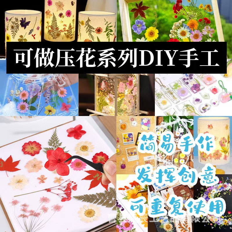 Tablero de madera en relieve, paquete de material de muestra de planta de bricolaje hecho a mano, máquina de prensado de flores secas, herramienta de creación de marcos de fotos de marcadores
