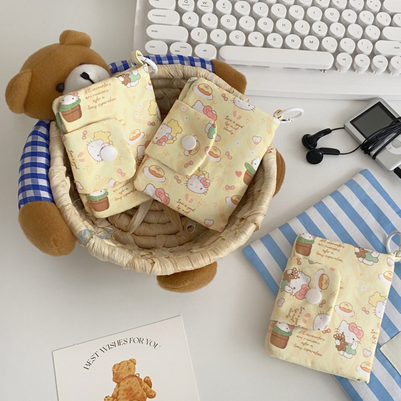 新品猫ちゃんカードケース多层小銭入れ可爱いズックイヤホンバッグポーチ多机能収纳カードバッグストラップ|undefined
