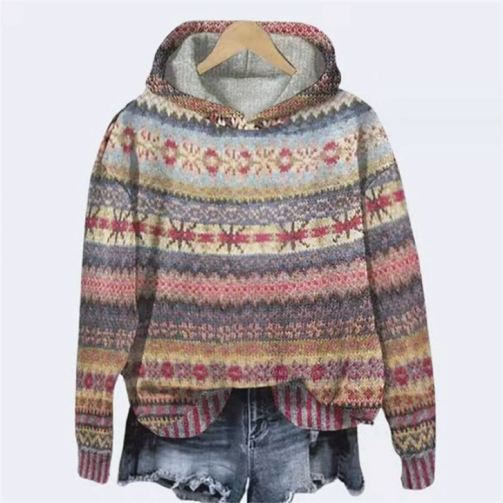 Осенне-зимняя женская трансграничная толстовка с 3D принтом, популярная толстовка с капюшоном и цифровым принтом, хит продаж, куртка