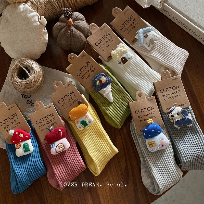 Women's Spring and Summer Cute Mid-Calf Socks, Trendy Pink 3D Cartoon Character Socks, Popular Online, Stylish Stacked Socks Women's Spring and Summer Cute Mid-Calf Socks, Trendy Pink 3D Cartoon Character Socks, Popular Online, Stylish Stacked Socks