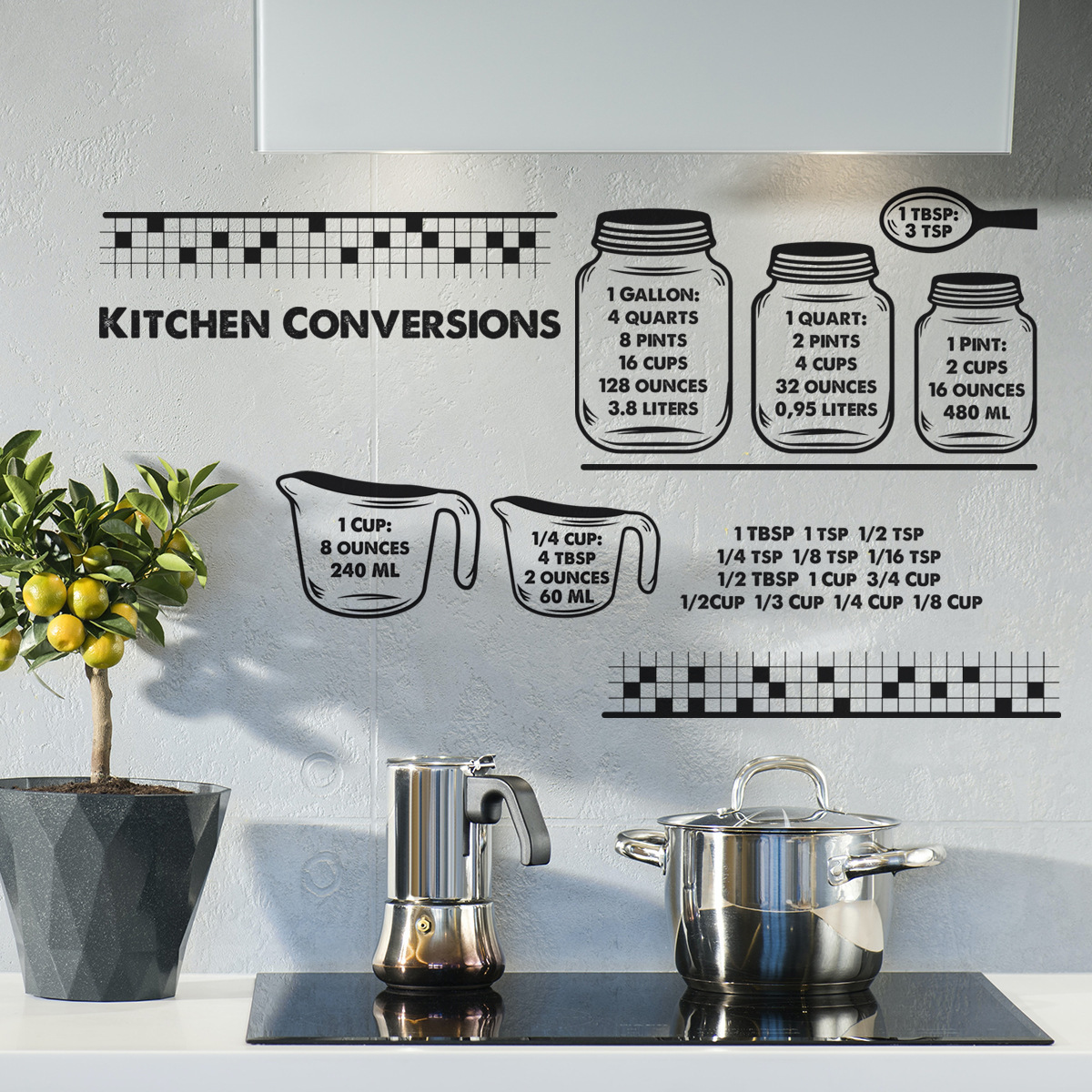 英文厨房贴储存罐装饰贴纸厨房餐厅厨房贴纸