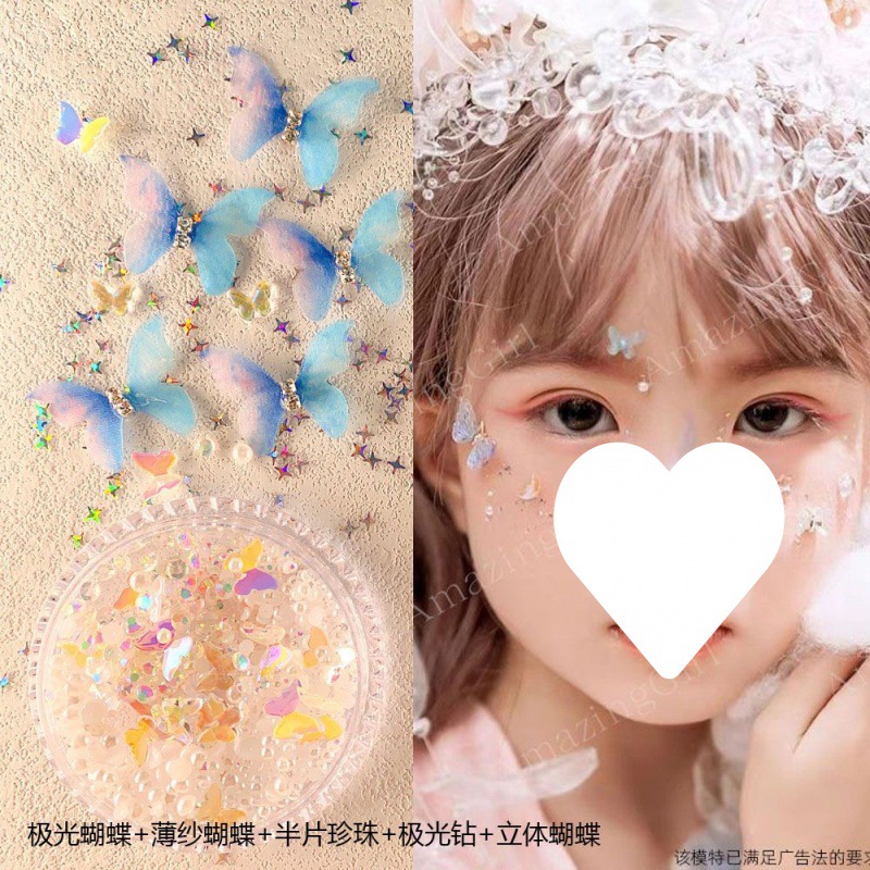 Makeup in flowers—