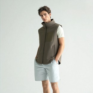 2025 New Autumn and Winter Polar Fleece Vest Men's Large Size Stand Collar Casual Sports Style Warm Large Size Fleece Jacket