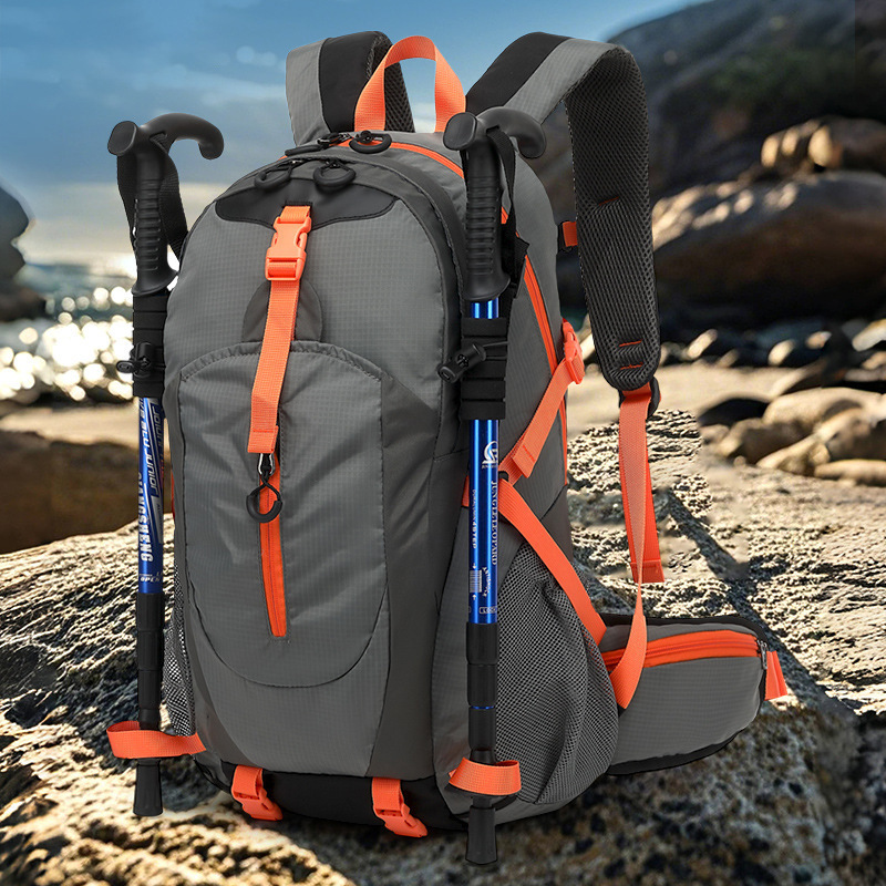 新しいクロスボーダー屋外軽量大容量防水登山バッグ折りたたみ多機能脊椎保護フィットネスバックパック|undefined