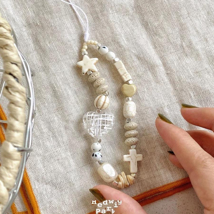 Instagram-style pendant, lanyard, phone charm, beaded phone chain, DIY camera chain, cute CCD.