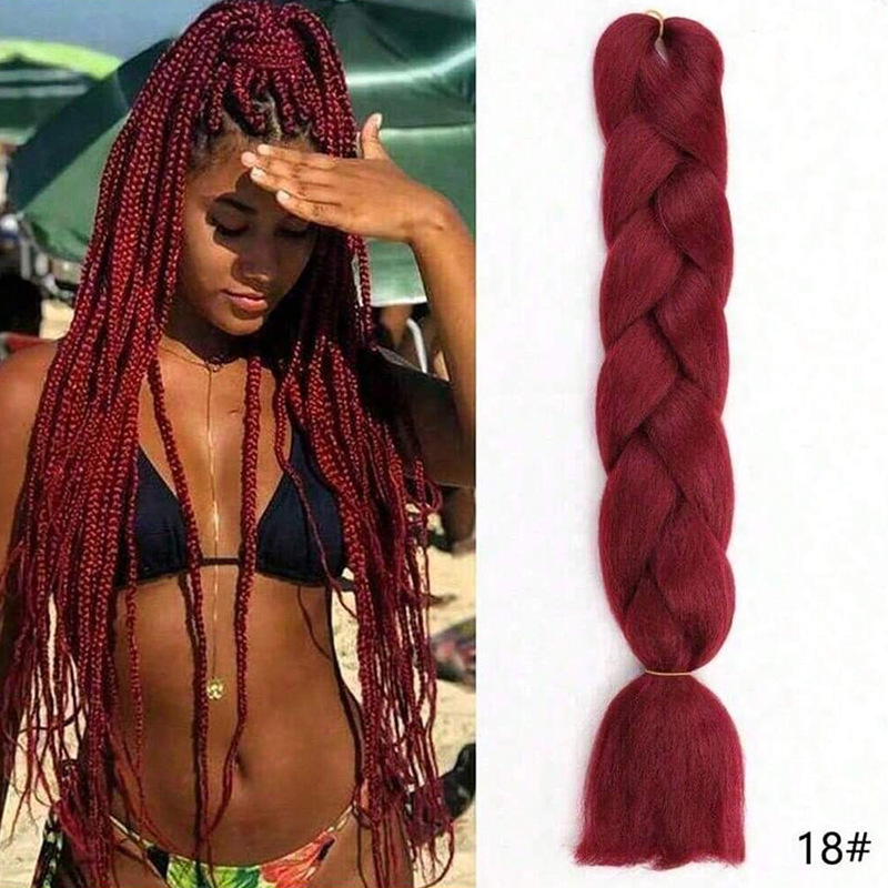 Peruca de trenza africana mujer color trenza artefacto de alta temperatura seda de trenza cabello cabello cab