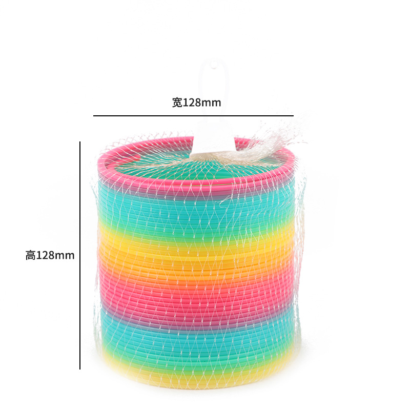 (2개) 핫 세일 대형 레인보우 링 탄성 레인보우 링 티톡 같은 봄 컬러 링 스태킹 훌라 후프