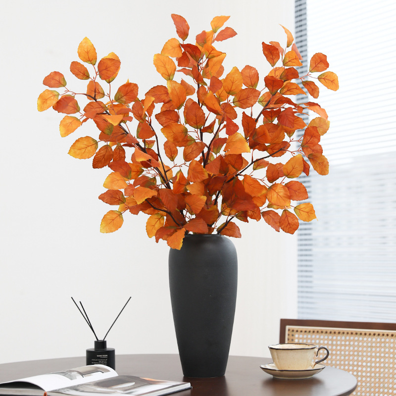 High-Quality Simulated North American Beech Leaves, Autumn Colors, Retro Leaves, Home Soft Decoration, Floral Design, Simulated Green Plants High-Quality Simulated North American Beech Leaves, Autumn Colors, Retro Leaves, Home Soft Decoration, Floral Design, Simulated Green Plants
