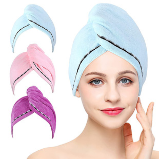 Factory wholesale cross-border Amazon dry hair cap super absorbent quick-drying shower cap towel women's dry hair towel thick wipe turban